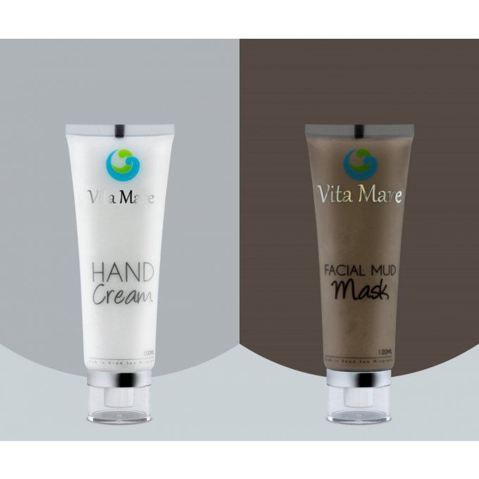6253016802197 - Vita Mare Hand Cream + 6253016802180 - VITA MARE FACIAL MUD MASK