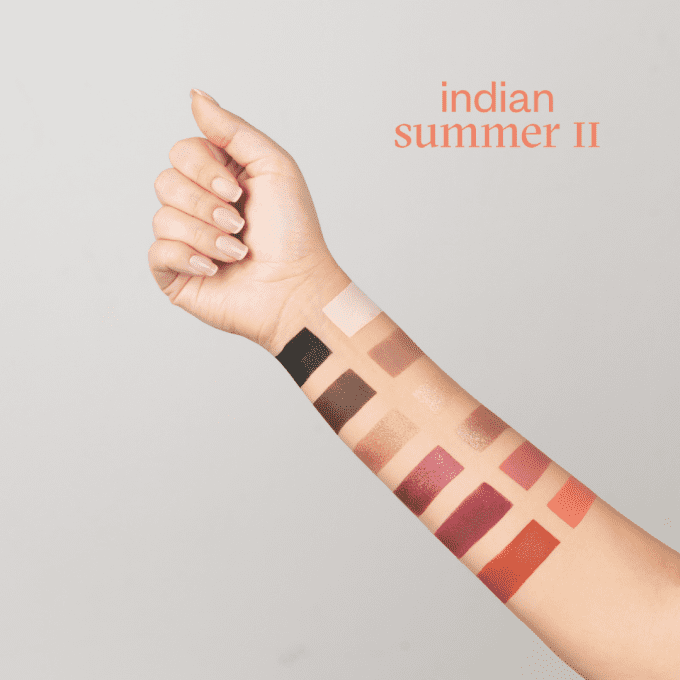 Palette d'ombres à paupières "INDIAN SUMMER II" 18 g - 12 couleurs VEGAN - PAESE