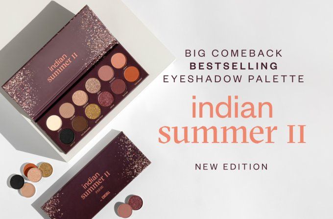 Palette d'ombres à paupières "INDIAN SUMMER II" 18 g - 12 couleurs VEGAN - PAESE