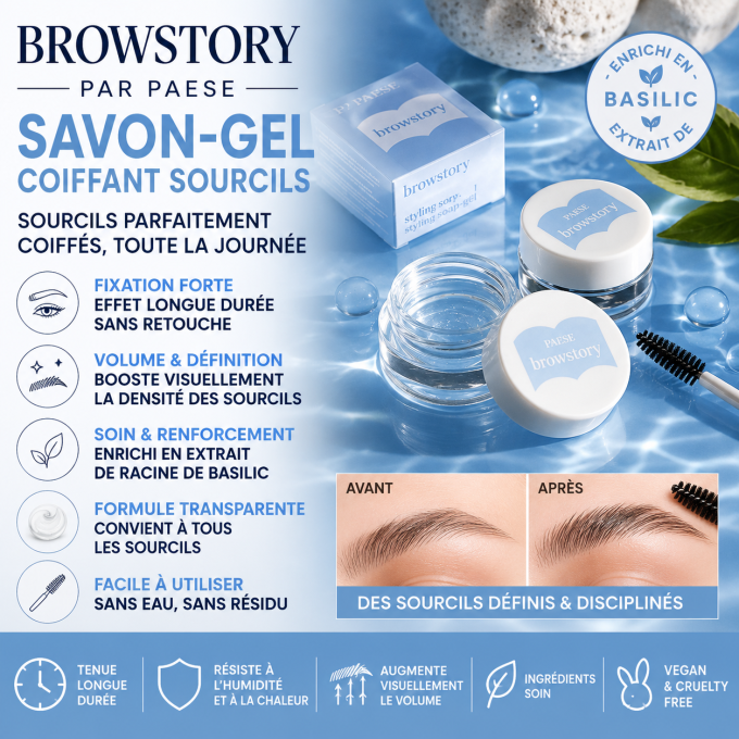 Savon-Gel Coiffant Sourcils Browstory 8g - PAESE