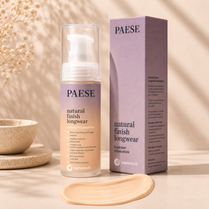 Fond de teint Finit naturel Nanorevit - 30 ml - 7 teintes - Paese