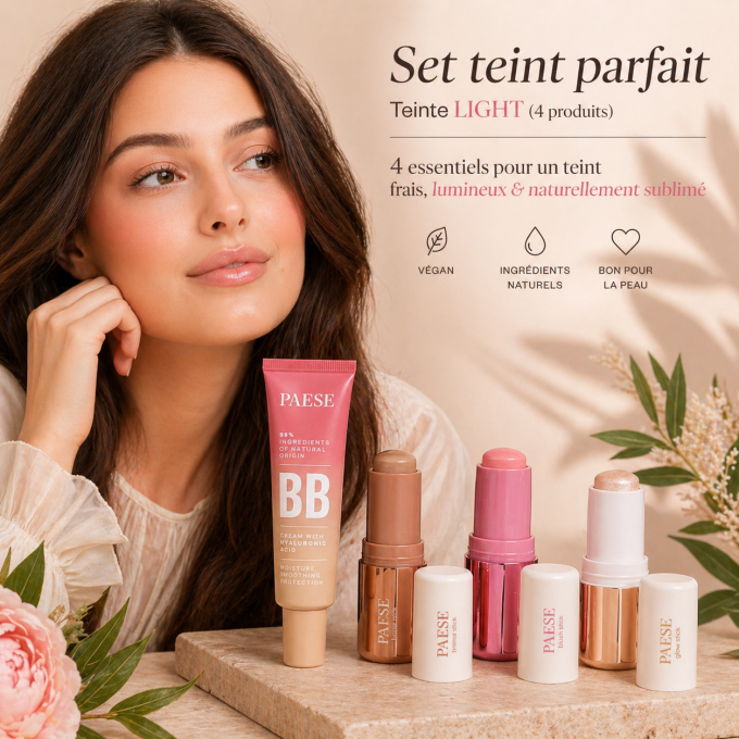Set teint parfait teinte LIGHT (4 produits) - PAESE