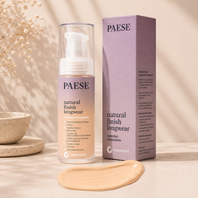 Fond de teint Finit naturel Nanorevit - 30 ml - 7 teintes - Paese