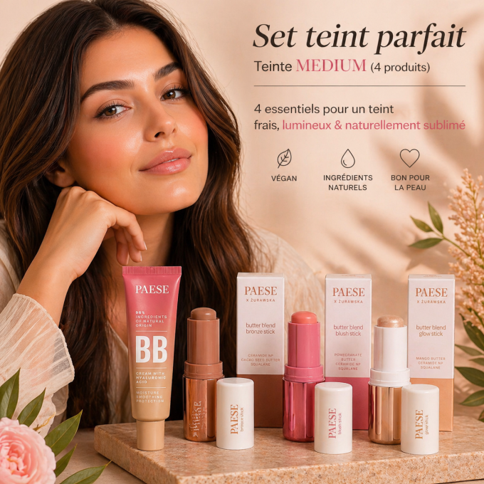 Set teint parfait teinte MEDIUM (4 produits) - PAESE