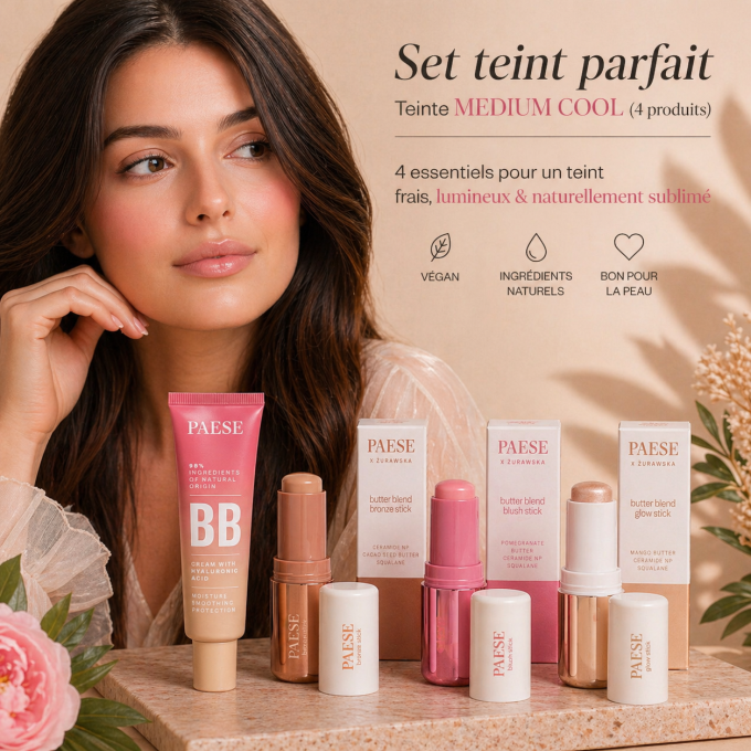 Set teint parfait teinte MEDIUM COOL (4 produits) - PAESE