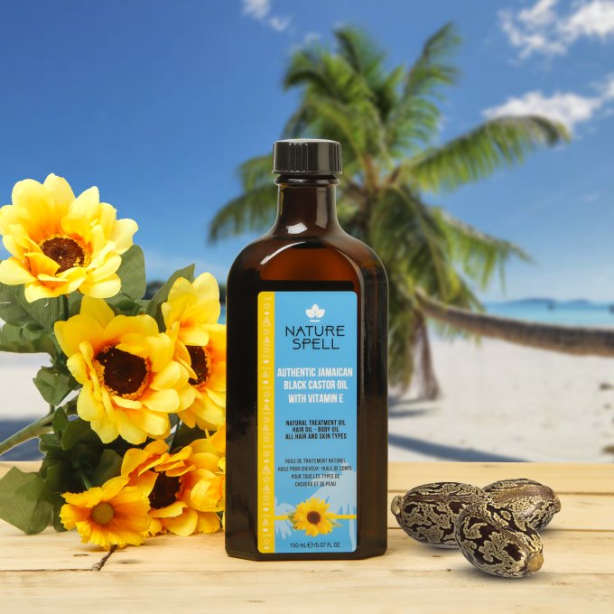 Huile de ricin noir jamaïcain et vitamine E – régénération intense et protection antioxydante