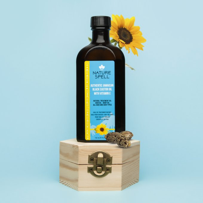 Huile de ricin noir jamaïcain et vitamine E – régénération intense et protection antioxydante