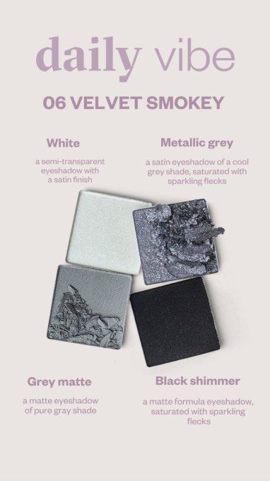 Palette d'ombres à paupières Vegan "Daily Vibes" - Velvet Smokey - 5,5 g - PAESE