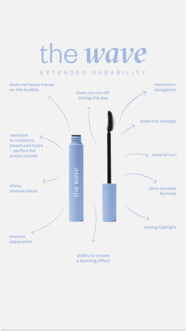 Duo "Cold Crush" : palette 8 ombres à paupières  11 g VEGAN et Mascara WAVE - PAESE