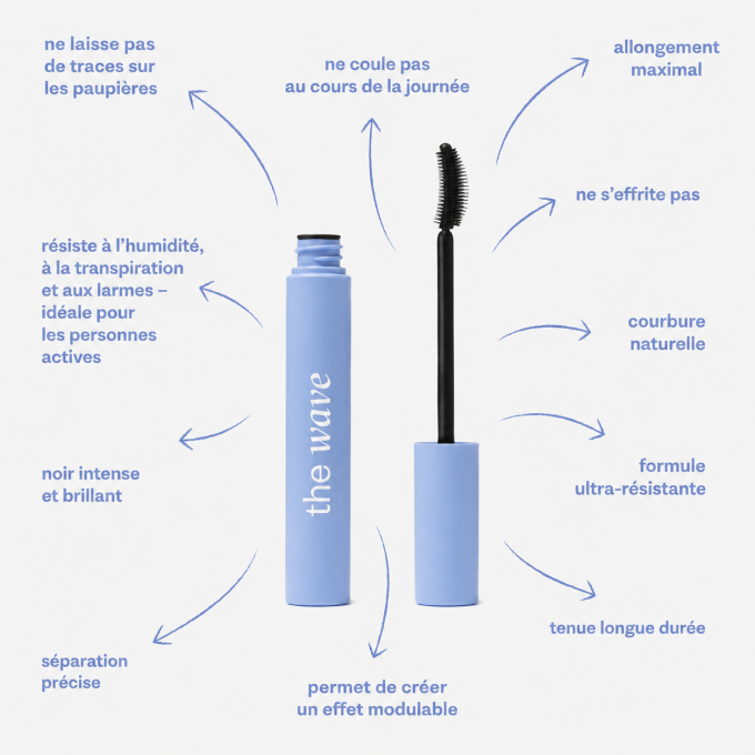 Mascara Longue tenue "The Wave" VEGAN - 10 ml - PAESE