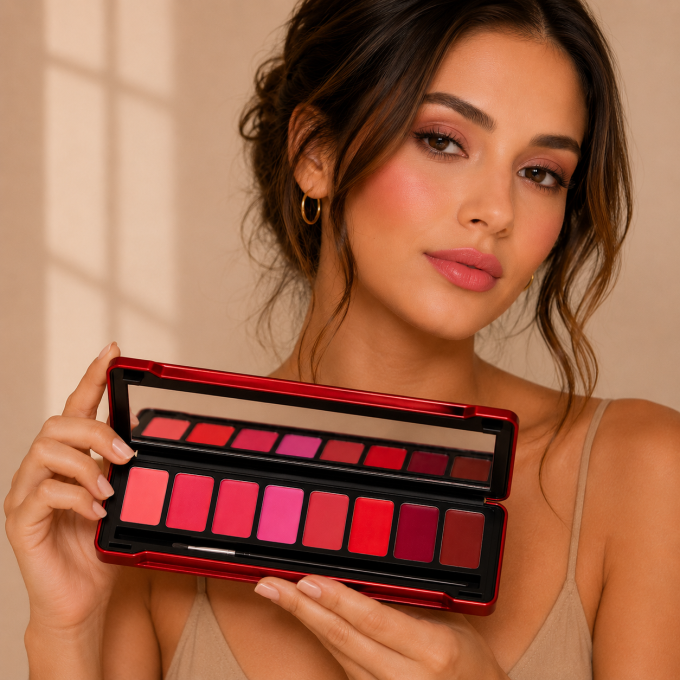Palette de rouge à lèvres - 8 couleurs - 14.5 g - Magic Studio