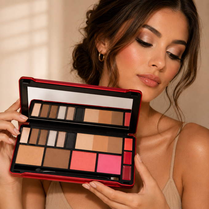 Grande Palette de maquillage DIVINE - 16 couleurs - 21 g - Magic Studio