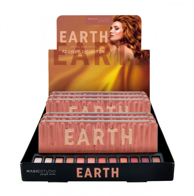 Palette de maquillage Earth - 12 couleurs - 14.5 g - Magic Studio