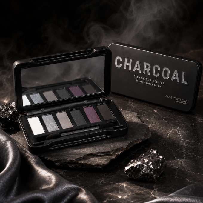 Mini Palette de maquillage Smoky Charcoal - 6 couleurs - 7 g - Magic Studio
