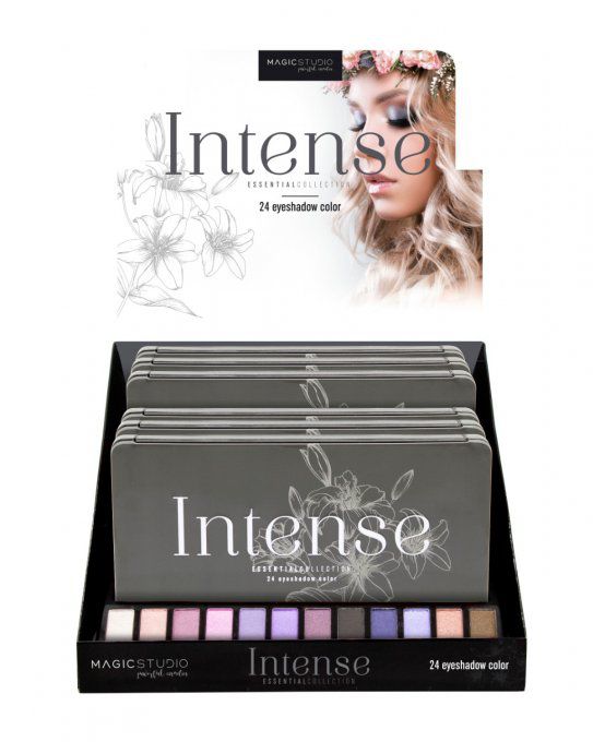 Grande Palette de maquillage smoky Intense - 24 couleurs - 21 g - Magic Studio