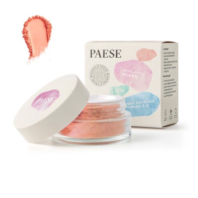 Blush minéral rose PAESE Minerals - Vegan - 6 g - 3 teintes