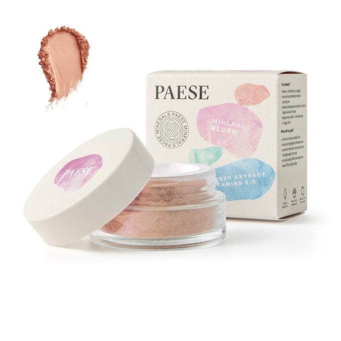 Blush minéral rose PAESE Minerals - Vegan - 6 g - 3 teintes