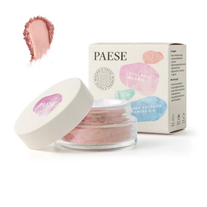 Blush minéral rose PAESE Minerals - Vegan - 6 g - 3 teintes