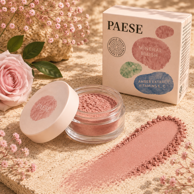 Blush minéral rose PAESE Minerals - Vegan - 6 g - 3 teintes