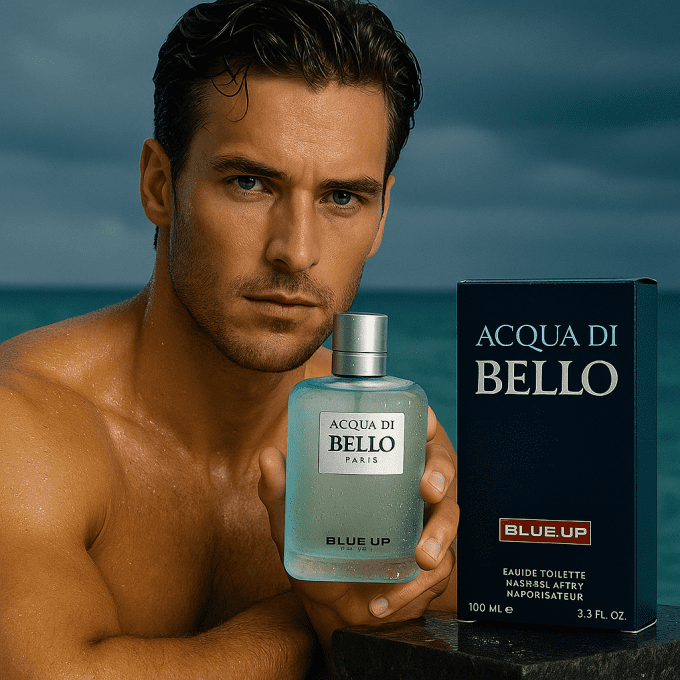 BLUE UP ACQUA DI BELLO – Eau de toilette homme 100 ml | Inspiration fraîche aquatique et boisée