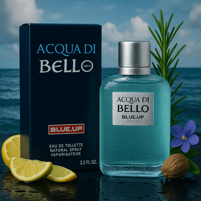 BLUE UP ACQUA DI BELLO – Eau de toilette homme 100 ml | Inspiration fraîche aquatique et boisée
