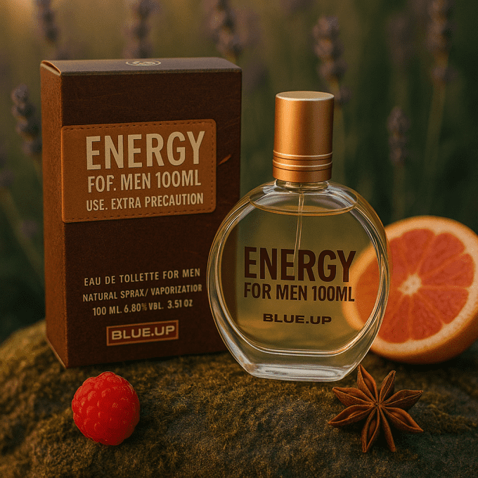 BLUE UP ENERGY FOR LIFE MEN – Eau de toilette homme 100 ml | Inspiration fruitée boisée vivifiante