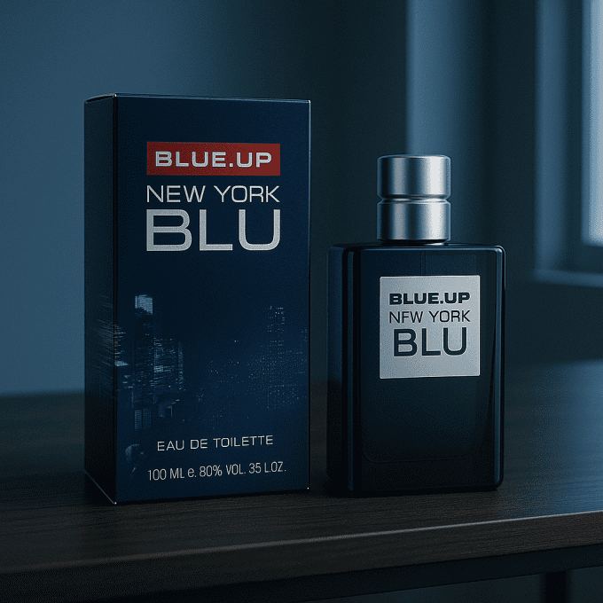 BLUE UP NEW YORK BLUE MEN – Eau de toilette homme 100 ml | Boisé aromatique et magnétique