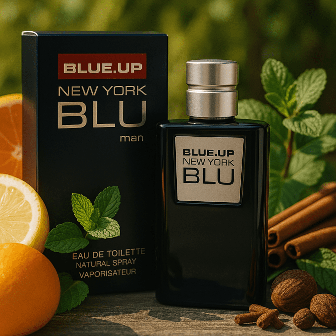 BLUE UP NEW YORK BLUE MEN – Eau de toilette homme 100 ml | Boisé aromatique et magnétique