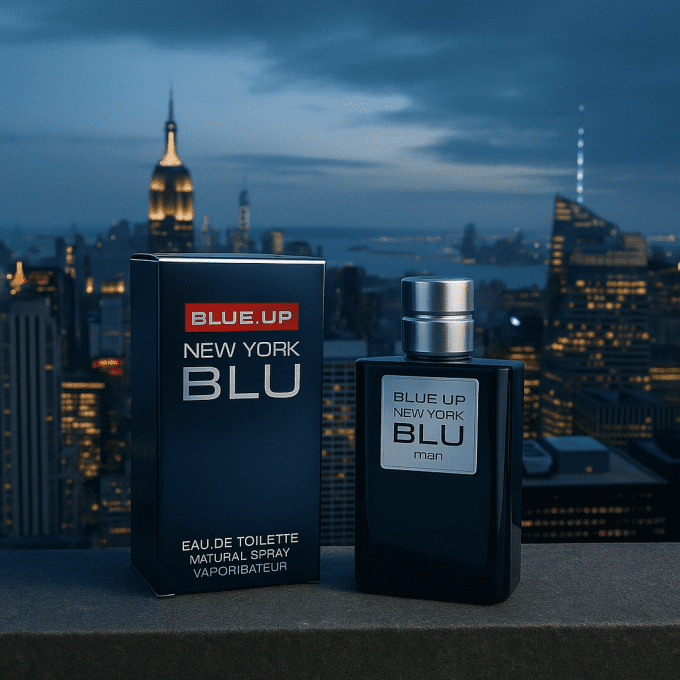 BLUE UP NEW YORK BLUE MEN – Eau de toilette homme 100 ml | Boisé aromatique et magnétique