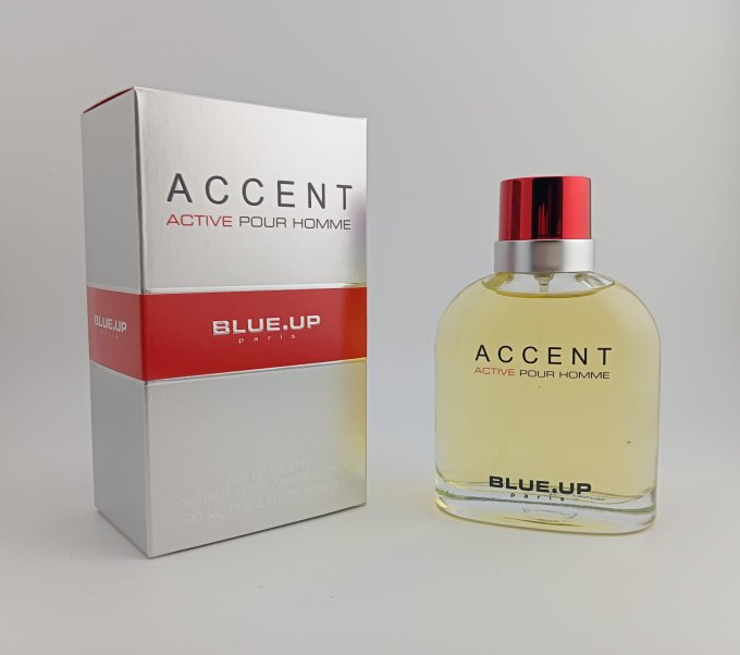 BLUE UP ACCENT ACTIV POUR HOMME – Eau de toilette homme 100 ml | Inspiration fraîche boisée et aroma
