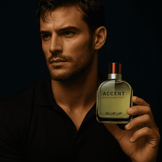 BLUE UP ACCENT ACTIV POUR HOMME – Eau de toilette homme 100 ml | Inspiration fraîche boisée et aroma