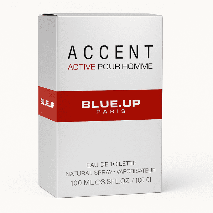 BLUE UP ACCENT ACTIV POUR HOMME – EDT homme 100 ml | Inspiration fraîche boisée et aroma