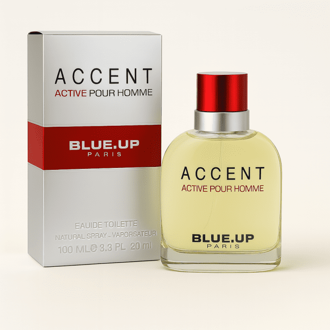 BLUE UP ACCENT ACTIV POUR HOMME – EDT homme 100 ml | Inspiration fraîche boisée et aroma