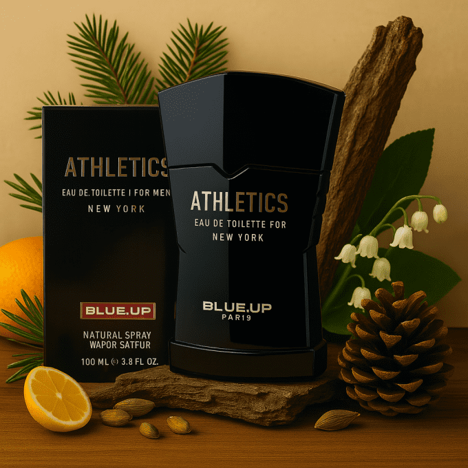 BLUE UP ATHLETICS MEN – Eau de toilette homme 100 ml | Inspiration aromatique boisée et fraîche