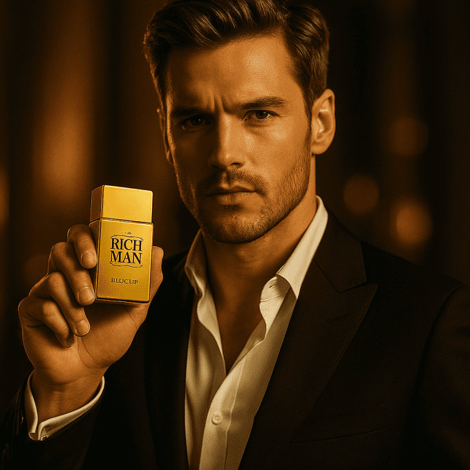 Blue-Up Rich Man Square – Eau de parfum homme | Boisé épicé sensuel