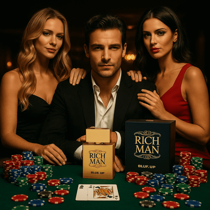 Blue-Up Rich Man Square – Eau de parfum homme | Boisé épicé sensuel