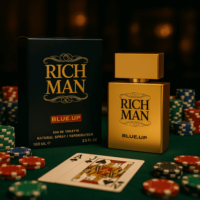 Blue-Up Rich Man Square – Eau de parfum homme | Boisé épicé sensuel