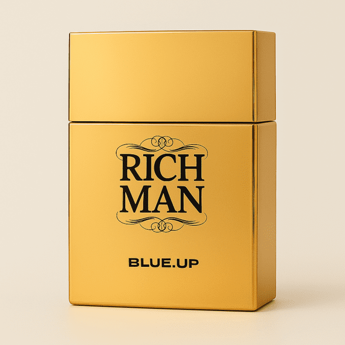 Blue-Up Rich Man Square – Eau de parfum homme | Boisé épicé sensuel