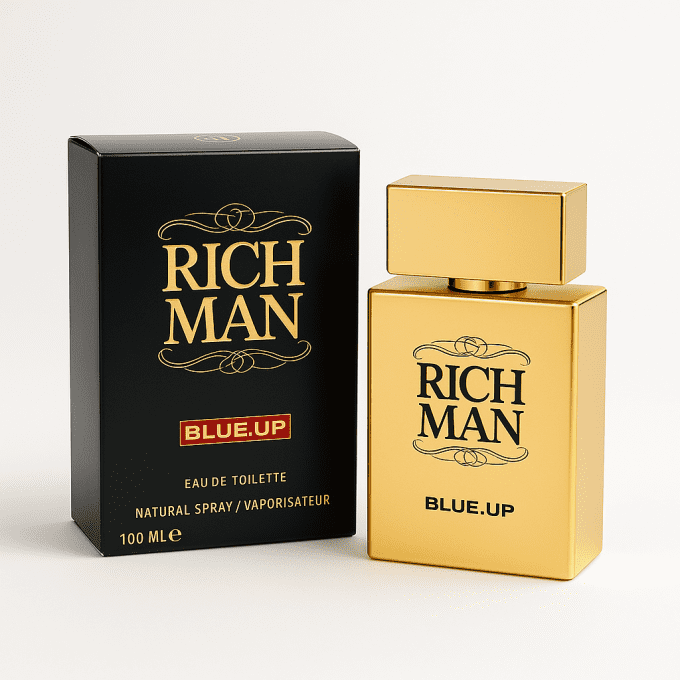 Blue-Up Rich Man Square – Eau de parfum homme | Boisé épicé sensuel