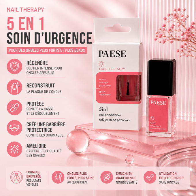 Soin d'urgence 5 en 1 pour ongles - 8 ml - PAESE