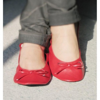 Ballerines pliable rouges