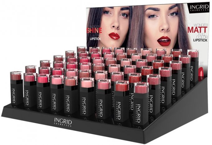BtoB - Rouge à lèvres Wonder Shine - 4 g - 9 teintes - Ingrid Cosmetics - 45 pcs + 9 testers
