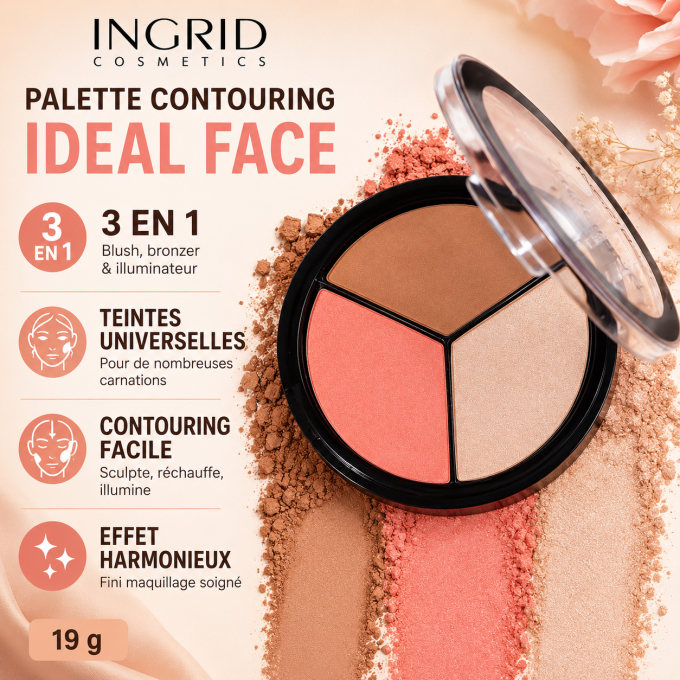 Palette de contouring Ideal Face - Ingrid Cosmetics - 19g