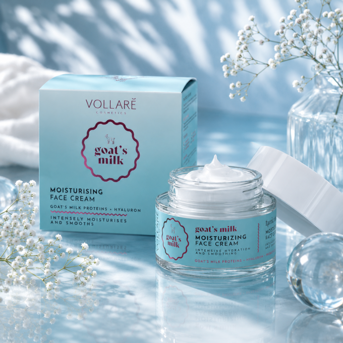 Soin visage Lait de chèvres hydratation intense Acide Hyaluronique - 50 ml - Vollaré 