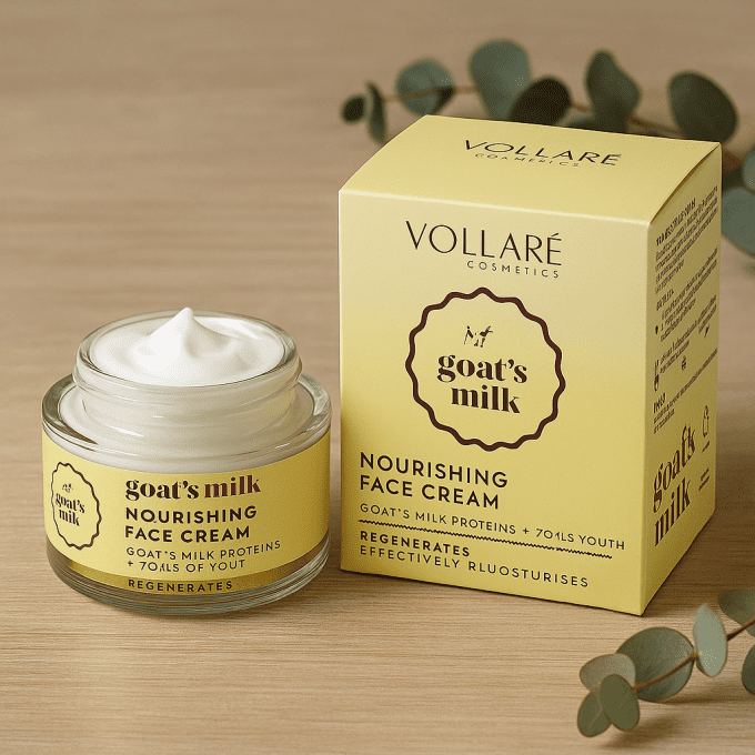 Soin visage lait de chèvres nourrissant aux 7 huiles - 50 ml - Vollaré Cosmetics