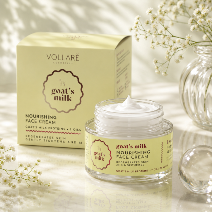 Soin visage lait de chèvres nourrissant aux 7 huiles - 50 ml - Vollaré Cosmetics