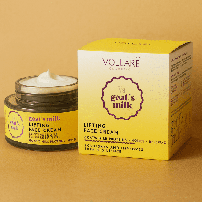 Soin visage Lait de chèvre Liftant Miel et cire d'abeille - 50 ml - Vollaré Cosmetics