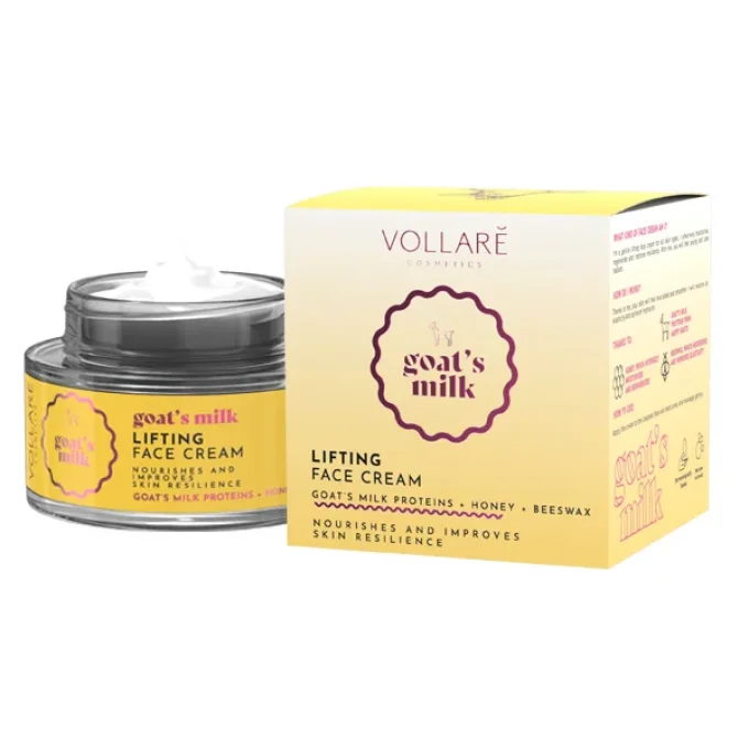 Soin visage Lait de chèvre Liftant Miel et cire d'abeille - 50 ml - Vollaré Cosmetics
