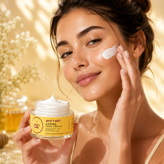Soin visage Lait de chèvre Liftant Miel et cire d'abeille - 50 ml - Vollaré Cosmetics
