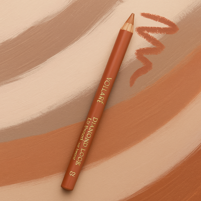 Crayon bois pour les lèvres DIAMOND LOOK - Teinte 02 Classic Nude - Vollaré Cosmetics